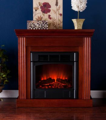 Holly & Martin™ Bastrop Petite Convertible Mahogany Electric Fireplace