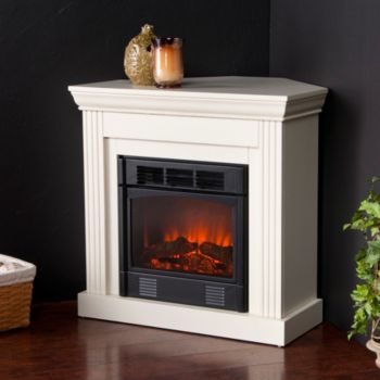 Holly & Martin™ Bastrop Petite Convertible Ivory Electric Fireplace