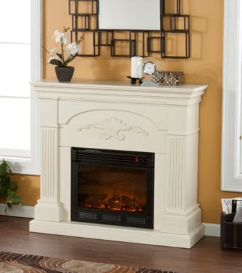 Holly & Martin™ Salerno Electric Fireplace-Ivory