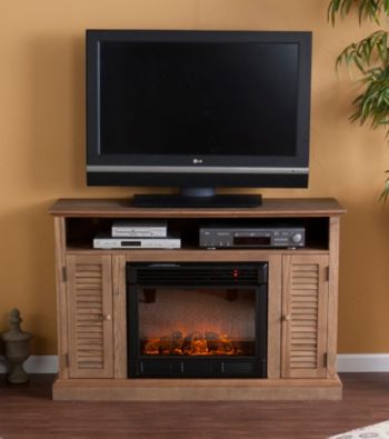 Holly & Martin™ Savannah Media Electric Fireplace-Weathered Oak