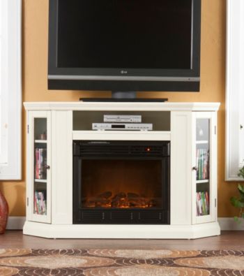Holly & Martin™ Ponoma Convertible Media Ivory Electric Fireplace