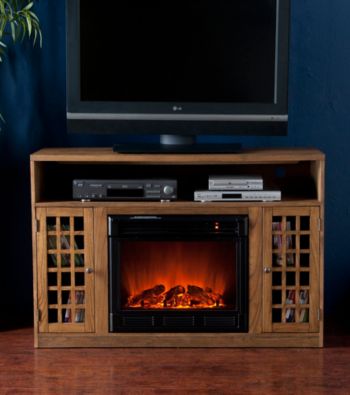 Holly & Martin™ Mason Media Electric Fireplace-Weathered Oak