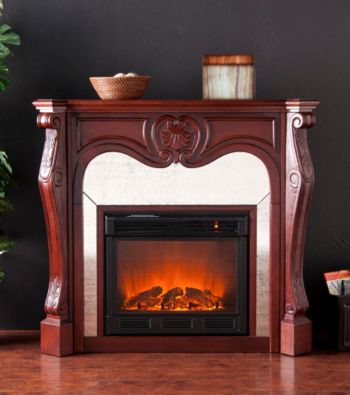 Holly & Martin™ Burbank Electric Fireplace-Cherry