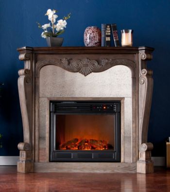 Holly & Martin™ Oakhurst Electric Fireplace-Burnt Oak