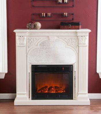 Holly & Martin™ Andorra Electric Fireplace-Ivory