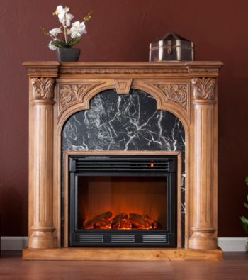 Holly & Martin™ Bedford Electric Fireplace-Old World Oak