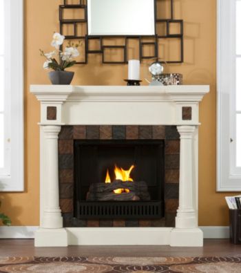 Holly & Martin™ Weatherford Convertible Ivory Gel Fireplace