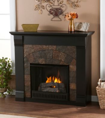 Holly & Martin™ Underwood Black Gel Fireplace