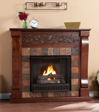 Holly & Martin™ Calgary Gel Fireplace-Espresso