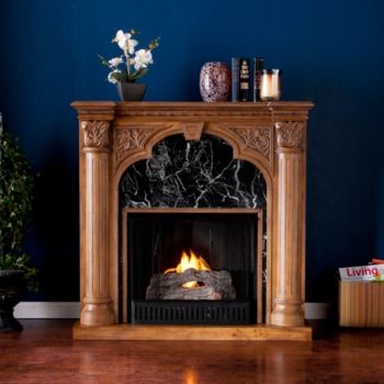 Holly & Martin™ Bedford Gel Fireplace-Old World Oak