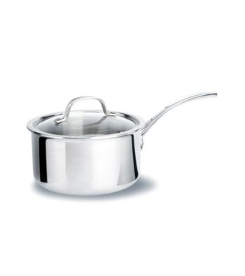Calphalon® Tri-Ply Stainless Steel 2.5-Quart Shallow Covered Saucepan