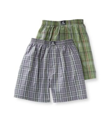 Jockey® Boys' Grey/Green 2-pk. Plaid Boxers