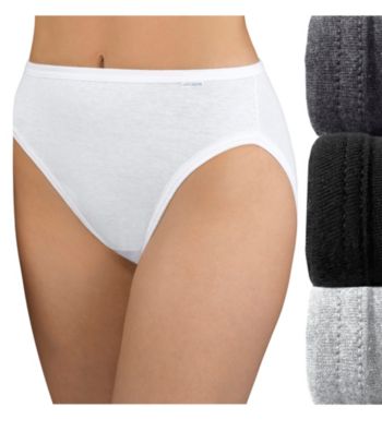 Jockey® Elance® 3-pk. French Cut Briefs - Heather Gray/Black