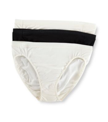 Jockey® Stay Cool 3-pk. Hi-Cut Panties - Ivory/Black