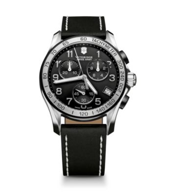 Victorinox® Swiss Army® Men's Chrono Classic Watch - Black Leather