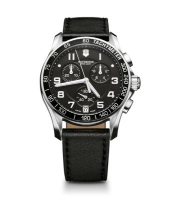 Victorinox® Swiss Army® Men's Chrono Classic Watch - Black Leather