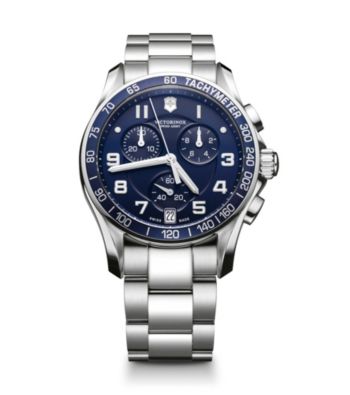 Victorinox® Swiss Army® Men's Chrono Classic Stainless Steel Dial Watch - Navy