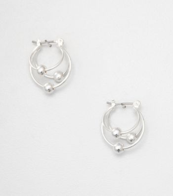 Napier® Small Click it Hoops with Beads