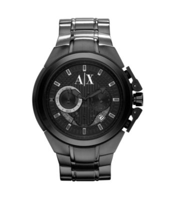 A|X Armani Exchange Men's Black Stainless Steel Bracelet Watch