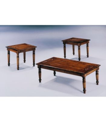 Monarch Dark Oak Three Piece Table Set