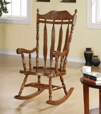 Monarch Dark Walnut Solid Wood Rocking Chair