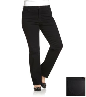 NYDJ® Plus Size Black Marilyn Straight Leg Jeans