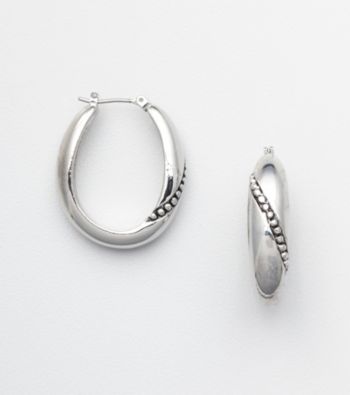 Napier® Oval Hoop Earrings with Accents