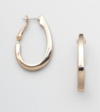 Napier® Goldtone Oval Hoop Earrings
