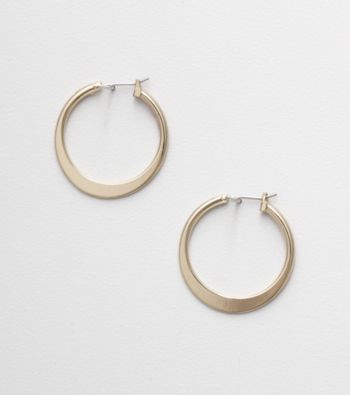 Napier® Goldtone Flat Hoop Earrings
