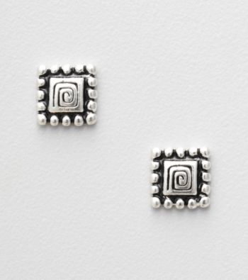 Napier® Square Stud Earrings with Black Accents