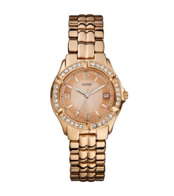 Guess Women's Rose Goldtone Mid Size Sport Watch