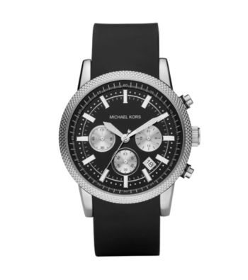 Michael Kors® Men's Silicone Black Watch