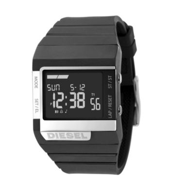 Diesel Men's Black Silcone Watch
