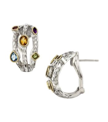 Effy® Sterling Silver Mixed Semi-Precious Hoop Earrings