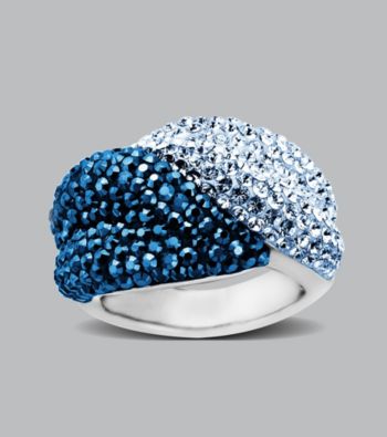 Impressions® Sterling Silver Swarovski™ Elements Ring - Blue