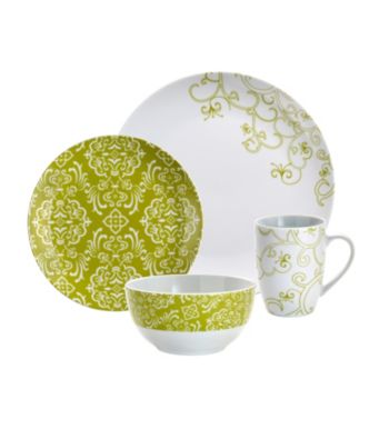 Rachael Ray® Green Curly-Q 16-pc. Dinnerware Set