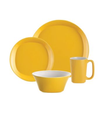 Rachael Ray® Yellow Round and Square 16-pc. Dinnerware Set