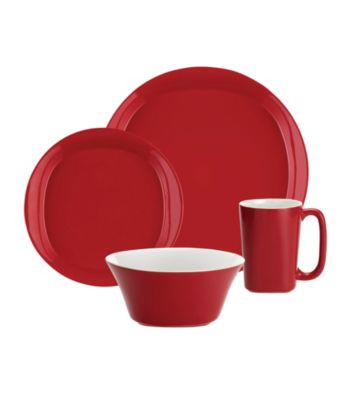 Rachael Ray® Red Round and Square 16-pc. Dinnerware Set