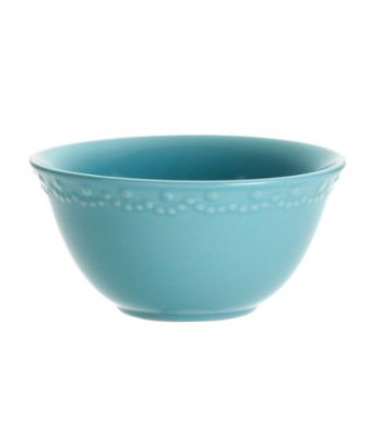Paula Deen® Signature Aqua Bas Relief Whitaker Set of 4 Cereal Bowls