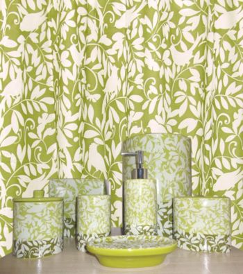 Waverly® by Famous Home Fashions® Birdsong Apple Green Shower Curtain and Boutique Set