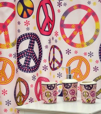 Famous Home Fashion.® Girly Peace Sign 16-pc. Bath Set