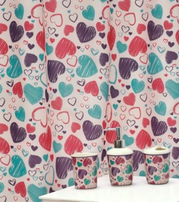 Hearts Pink Bath Set - 16 Pc.