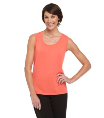 Laura Ashley® Petites' Scoopneck Shell Top