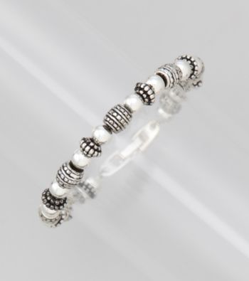 Napier® Silvertone Beaded Bracelet
