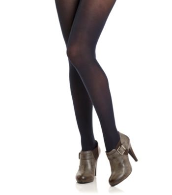 HUE® Navy Opaque Control Top Tights