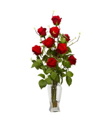 Nearly Natural® Rosebud Silk Flower Arrangement