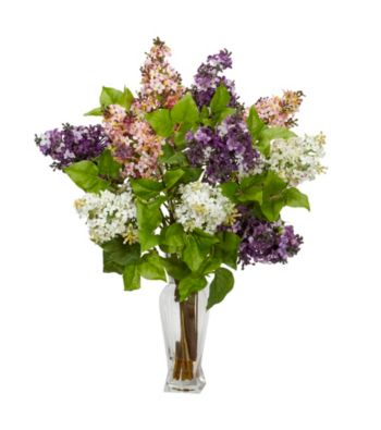 Nearly Natural® Lilac Silk Flower Arrangement