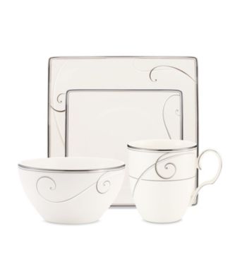 Noritake Platinum Wave Square 4-pc. Place Setting