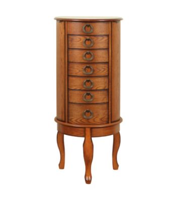 Powell® Burnished Oak Jewelry Armoire