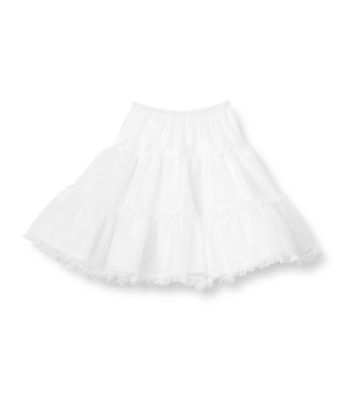 L.C. Collection Girls' 2T-6 White Tiered Half Slip
